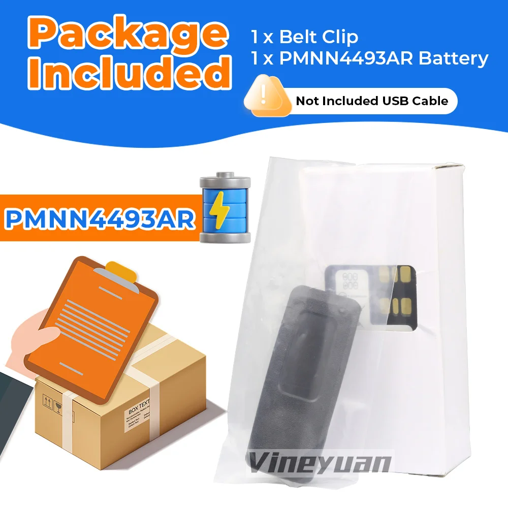 PMNN4493AR 4800mAh LI-ION Battery  Type-C USB for Motorola XPR3300 DP4400 XPR7350 XPR7550 APX1000 GP328D DP4601 DGP8550Ex Radios 4