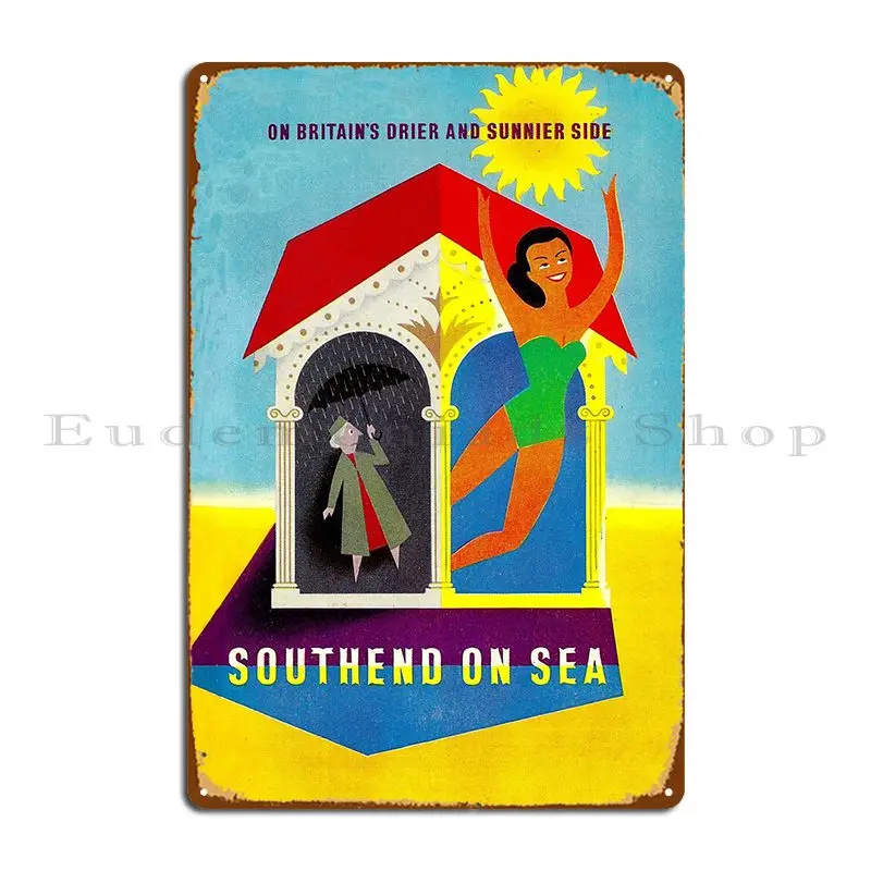 

Vintage Travel Southend On Sea Metal Signs Club Custom Pub Mural Designing Wall Mural Tin Sign Poster