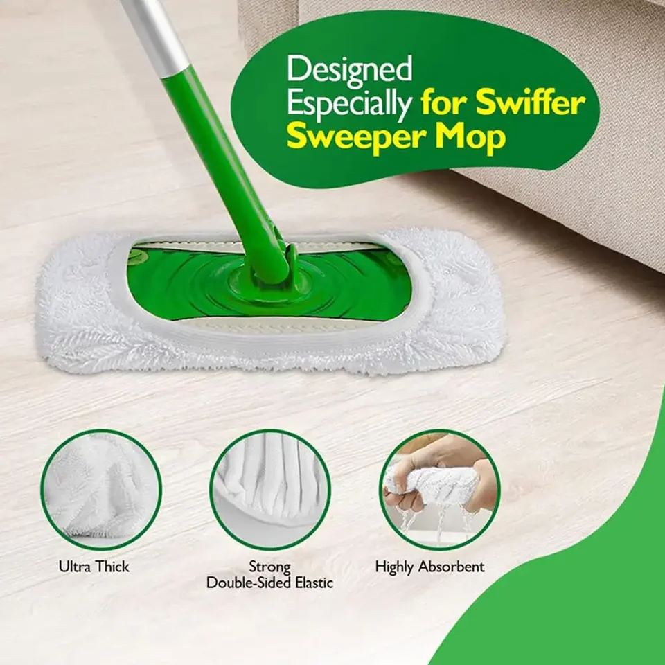 Cuscinetti riutilizzabili compatibili con Swiffer Sweeper Mops-30,5