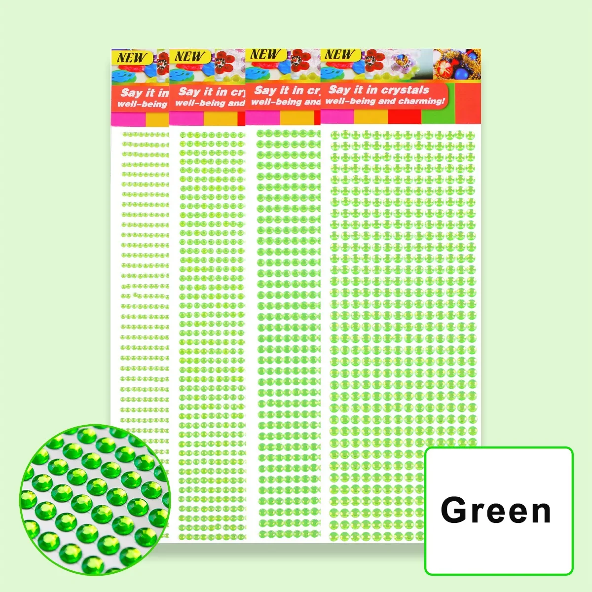 Bling Acrylic Rhinestone Sticker Sheet – Gem Diamond Self-Adhesive Embellishments for DIY Crafts & Wedding Décor