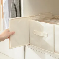 New Washable oxford Fabric Folding CD Storage Box underwear Foldable Bins Toys Organizer With Lid Storage Basket Laundry Basket 2