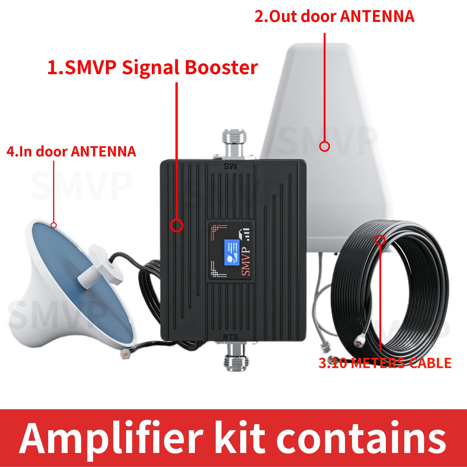 SMVP 4G Signal Booster Booster Kit Amplifier GSM 2G 3G 4G
