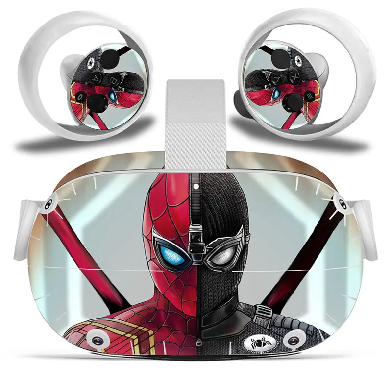 Marvel Iron man Vinyl Skin Sticker for Oculus Quest 2 VR Sticker Headset Virtual Reality Decals Protective PVC Skin 