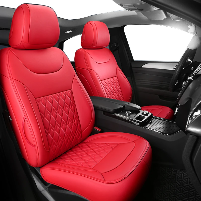 thumbnail image 1 of Fundas de asiento de coche de diamantes personalizadas para Jaguar F Pace 2016 ~ 2020 Fundas de asiento de cuero de lujo para automóvil Accesorios Interiores Juego completo, 1 of 5