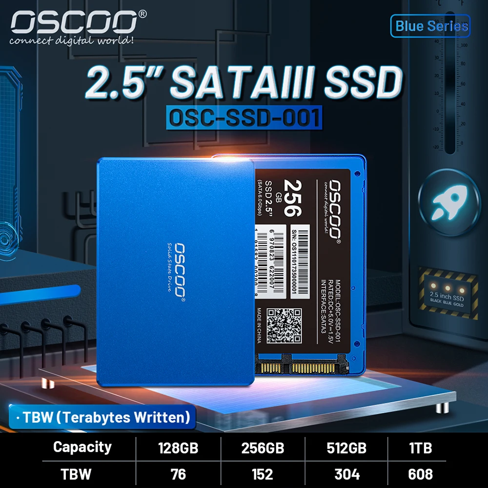 

Твердотельный накопитель OSCOO SSD жесткий диск 2,5 дюйма SATAIII SSD 512 ГБ 1 ТБ 2 ТБ HDD Внутренний твердотельный накопитель для ноутбука настольного компьютера ПК SATA диск