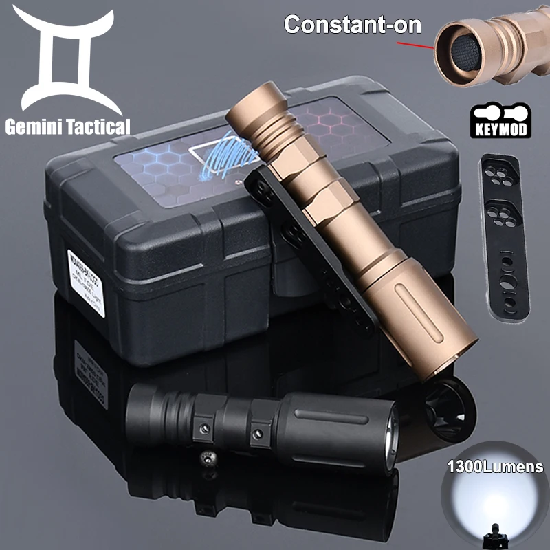 전술 PLHv2 손전등 세트 2024 업그레이드 된 M-lok Keymod 장착 기지 1300 루멘 Wadsn Plhv2 사냥 스카우트 라이트 피트 20MM 레일 