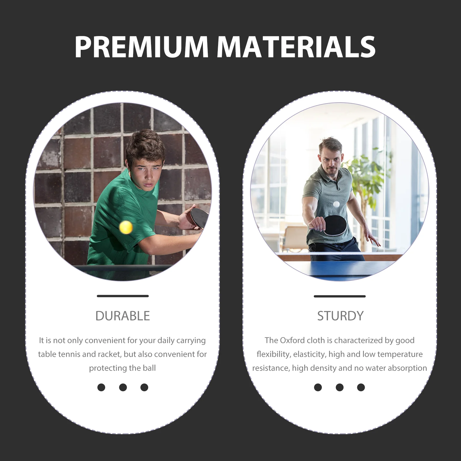Table Tennis Bag Fixed for Sports Organizing Game Practical Storage Case Reusable Bat Useful Pingpong