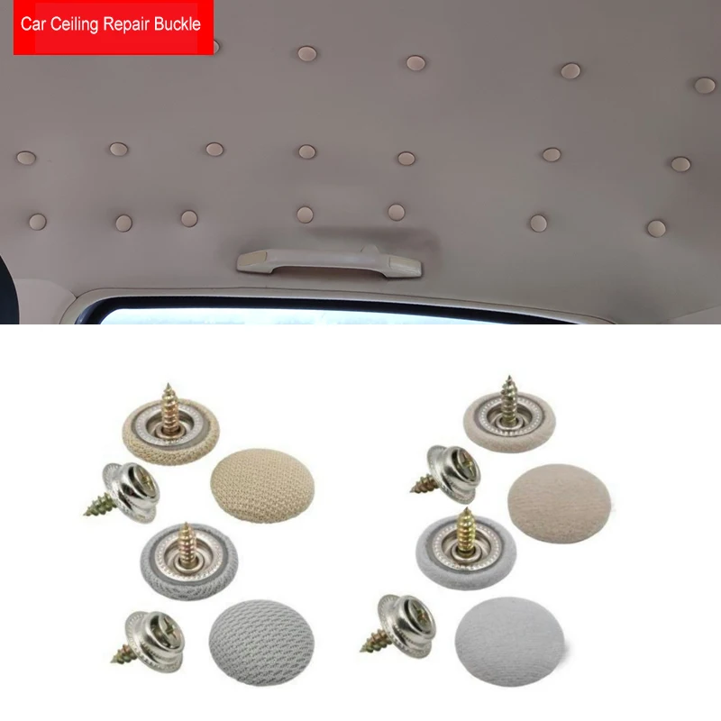 

Car Interior Roof Buckles 10pcs Headliner Ceiling Cloth Fixing Screw Cap Repair Automotive Care Fabric Buckle Rivets Retainer
