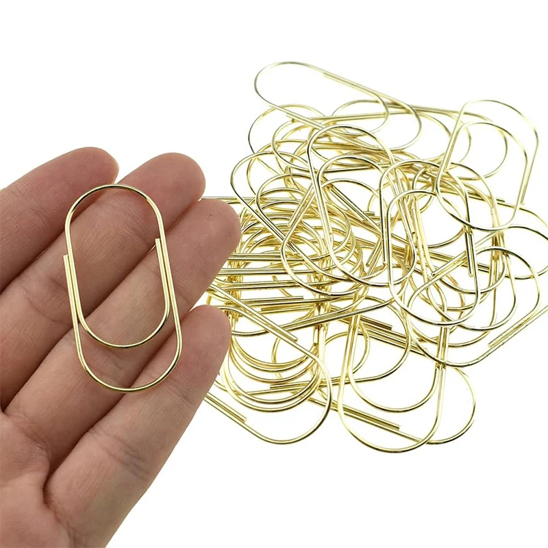 50mm Large Wide Bookmark Kawaii Durable Clip Bookmark Metal Paper Clips Binder Clip Office Accessories 20Pcs/Pack