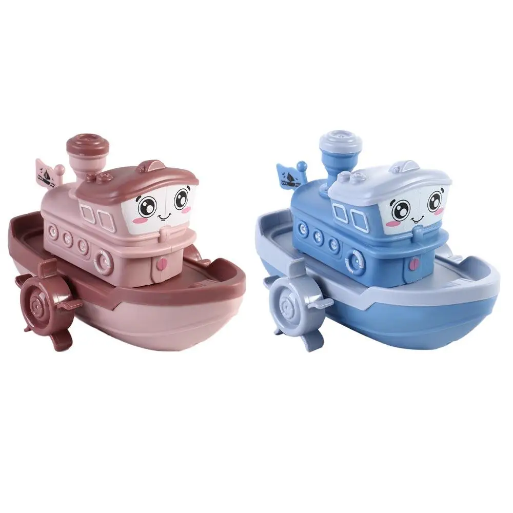 Playing Toys Swimming Beach Game Birthday Gifts Floating Ship Game Baby Bath Toys Clockwork Boat Cartoon Ship  Wind Up