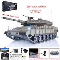 Heng Long 1/16 Merkava 3958 RC Battle Tank TK7.1 Military Model IDF MK IV FPV Full Metal Chassis Body Light Smoking Toy TH22679 1