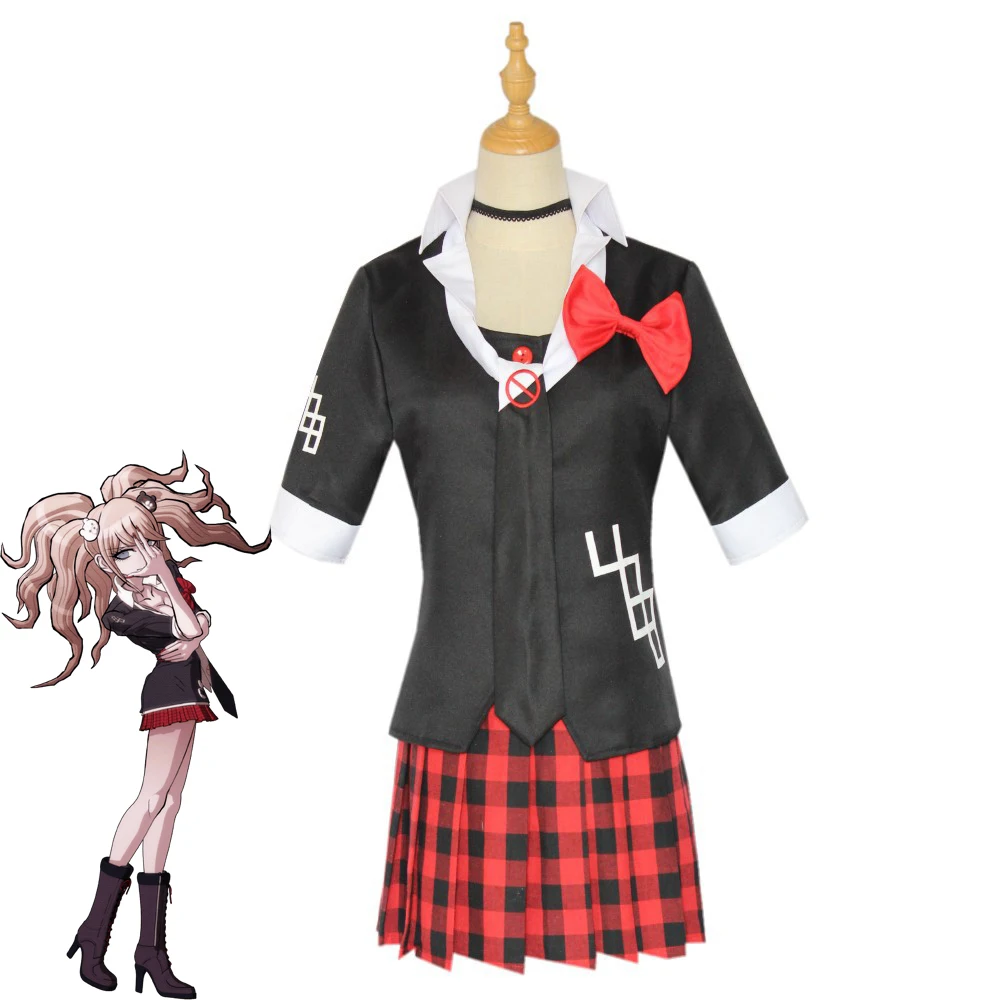 

Cosplay Anime Danganronpa Costume Enoshima Junko Uniform Cafe Work Clothes Short Skirt