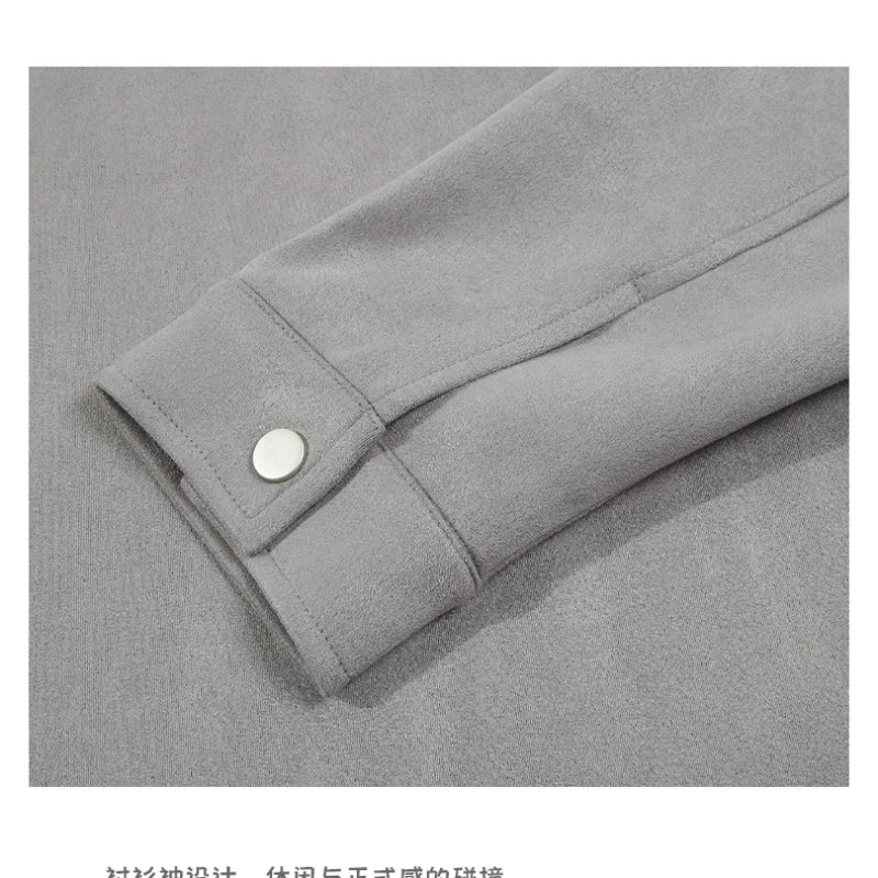 280g Suede Cotton Men's Jacket 5 Color M - XL Warm Autumn Winter Long Sleeved Pullover Round Neck Top Sweater Men's Clothing