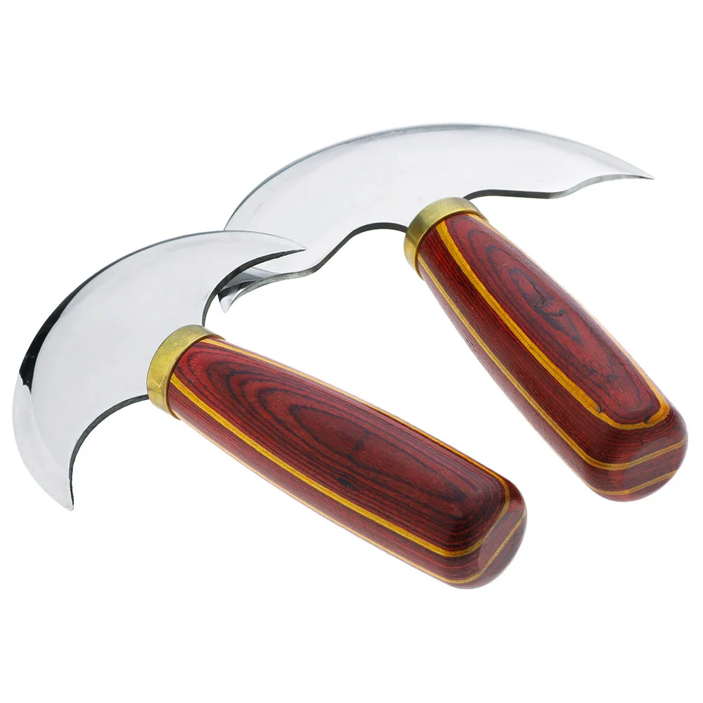 

Leather DIY Tools Half-Rounded Leather Cutter Wood Handle Cutting Skiving Tool