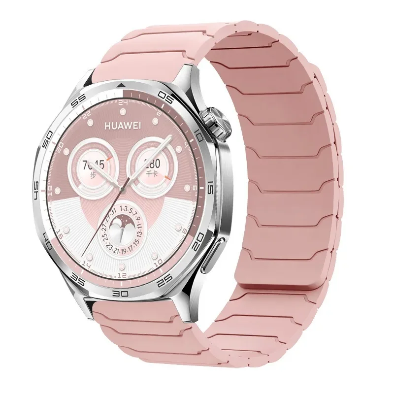 Magnetic Silicone Watchband Bracelet - Versatile 46mm Wristband