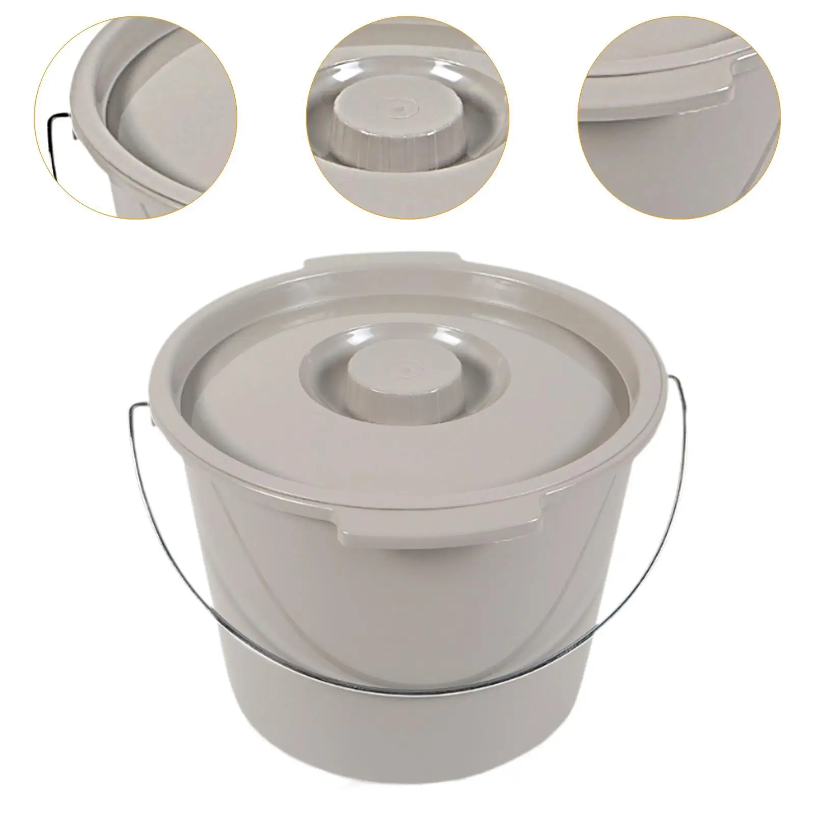 Portable Toilet Bucket Mobile Potty Camping Toilet for RV Indoor Living Room 5