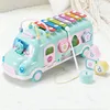 Early Education Car Toy Set Multifunctional Baby Learning Music 5 In 1 Bus Music Enlightenment Toy Child Birthday Gift For Boys 5