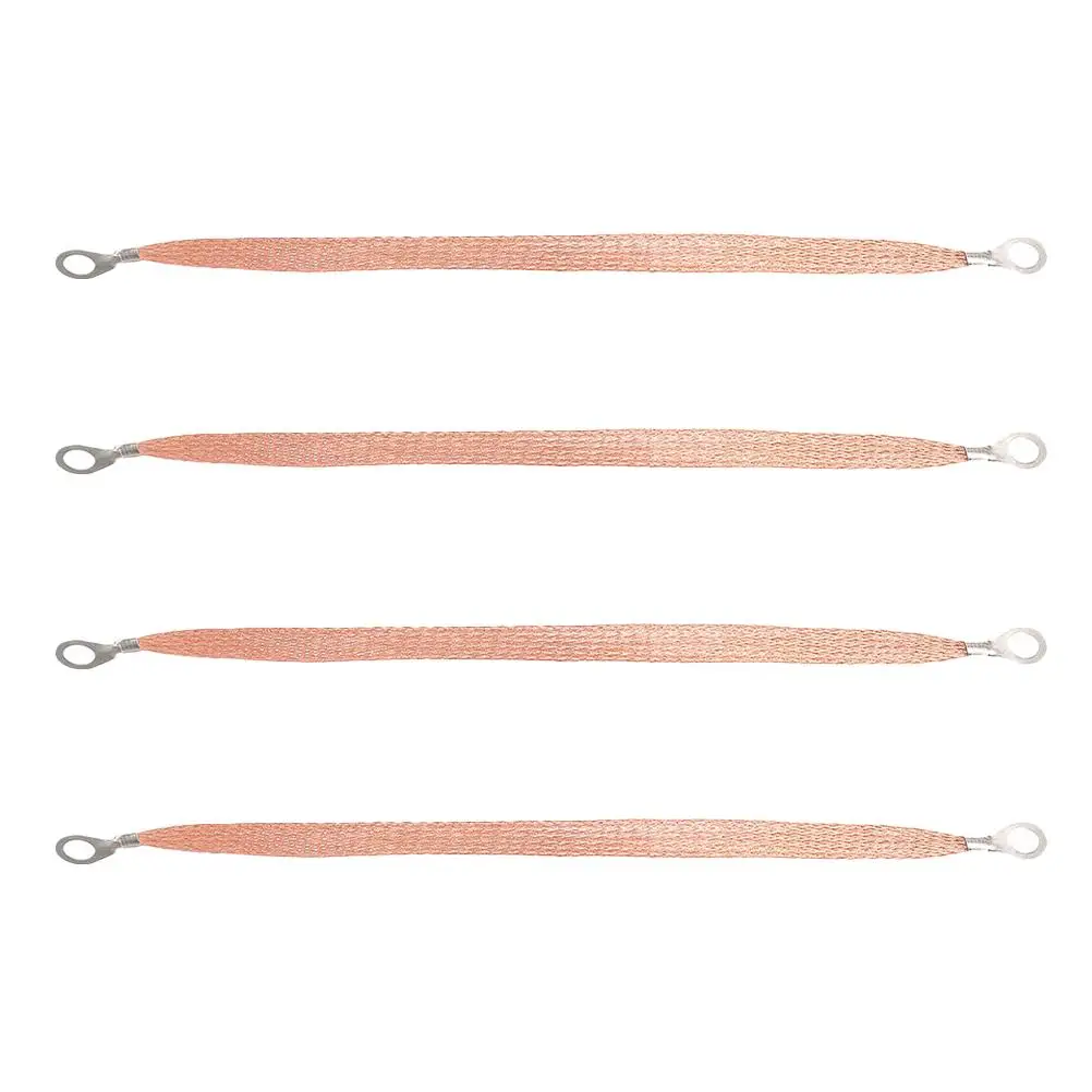 4 Pcs Cable Earthing Strap Clamps Cars Belt Accessories Pure Copper Automotive Ground Electric Wire Terminals