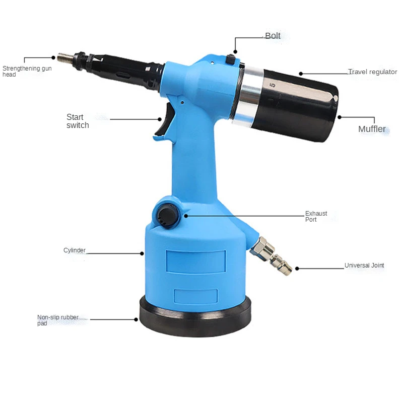 Pneumatic Air Rivet Nut Guns Automatic Insert threaded Pull Setter Riveters Riveting Rivnut Tool for Nuts M3 M4 M5 M6 M8 M10 M12