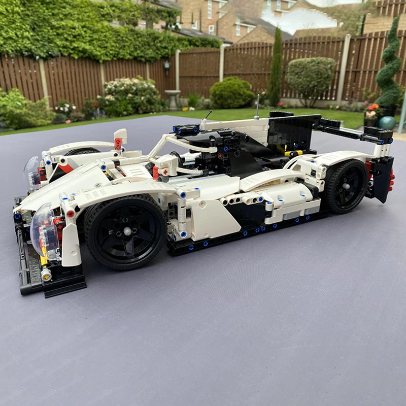 

2023 NEW Technical 24h Le Mans LMP1 Cars with V6 Engine Front and Rear Suspension Functional Steering Wheel MOC Blocks DIY Toys