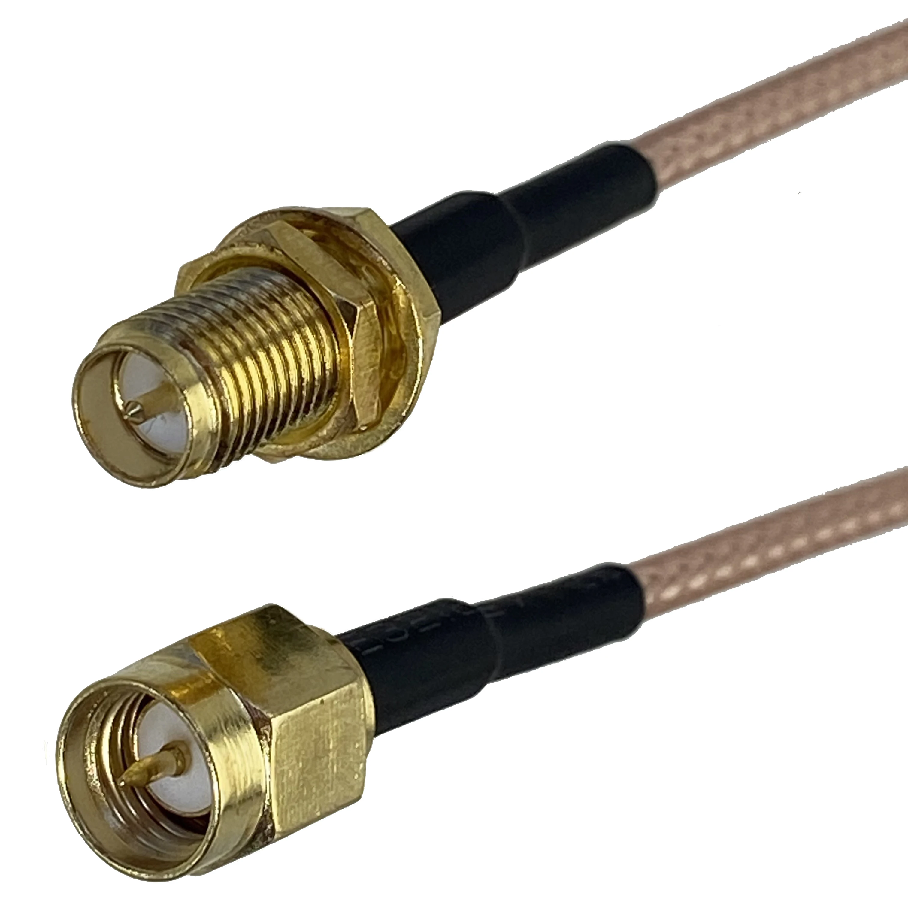 Description Picture 3 of item1Pcs RG316 SMA RPSMA to SMA RP SMA Male Plug & Female Jack Connector RF Coaxial Jumper Pigtail Cable Wire Terminals 4inch~10FT