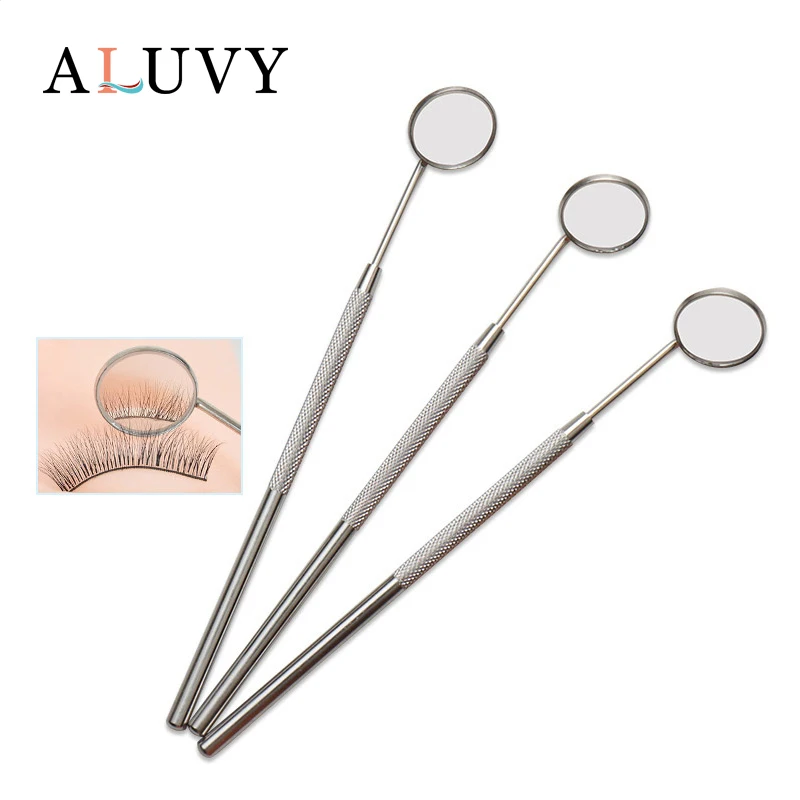 Stainless Steel Checking Mirror For Eyelash Extension Portable Dental Mirrors Mouth Tooth