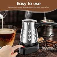 Cafetière turque de 500 ML, cafetière électrique en acier inoxydable avec poignée pliante, pour le bureau et la maison 5