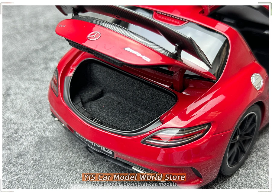 SLS--red: Minichamps 1:18 SLS Gull Wing Gate Sports car metal Car model Holiday gift Static ornament 