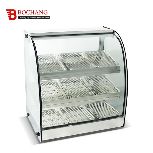 Curved Glass Electric Warming Showcase