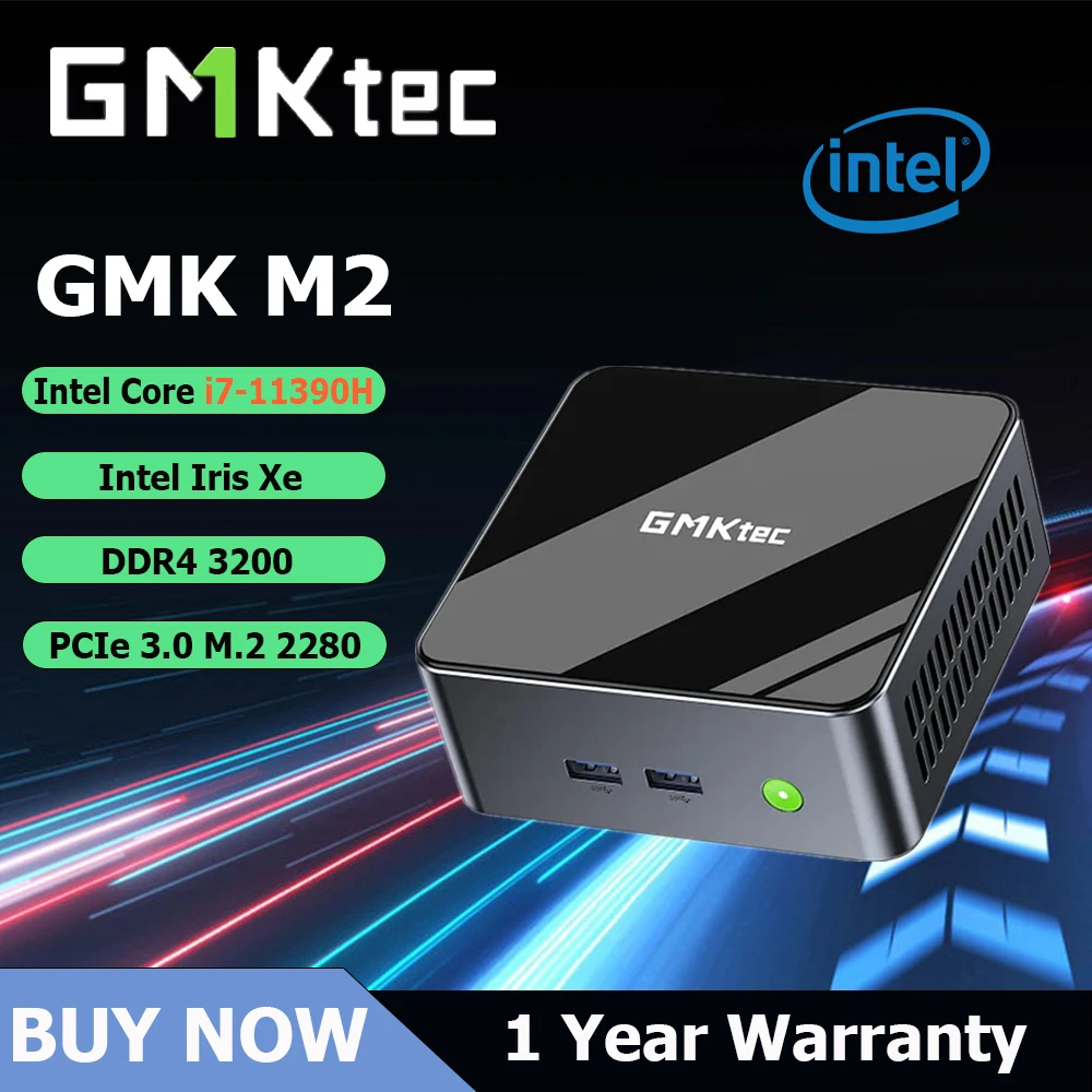 

GMKtec M2 Intel Core i7-11390H Gaming Mini PC 4-core 8-thread 16/32GB DDR4 512GB/1TB SSD Computer PC Mini Computer Gaming PC