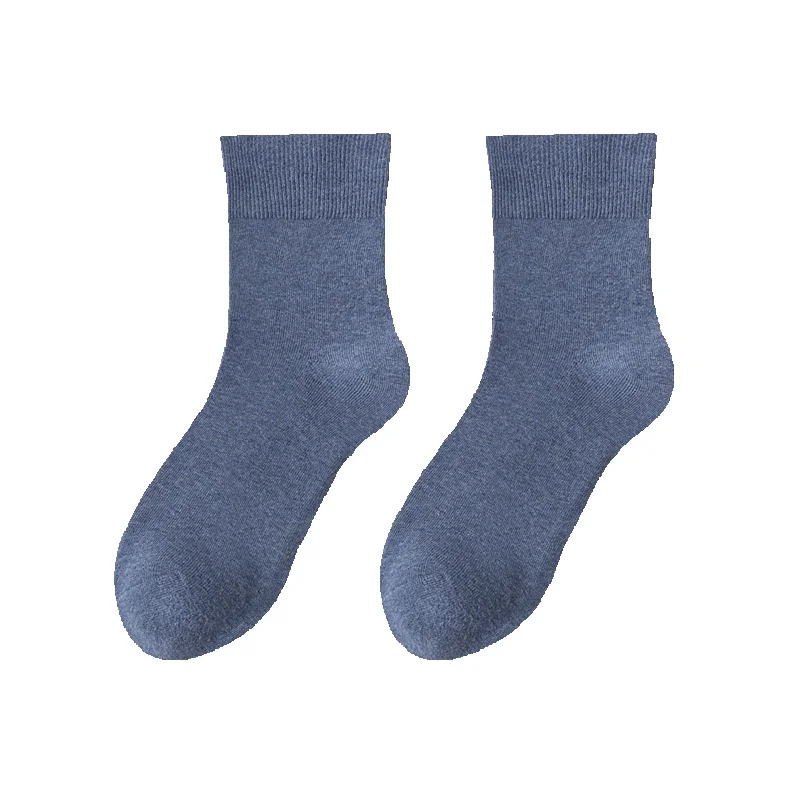 Pure Cotton Crew Socks For Elderly Men Sweat-absorbent Design_voghion.com