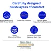 100% cotton mattress cover, full-size ultra soft, deep pocket, breathable and soft quilted down filling 4