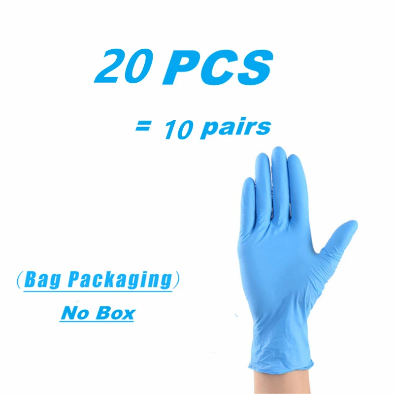 Lot de gants jetables pour enfants en couleurs vives, paquet de 20 ou 50 pièces.