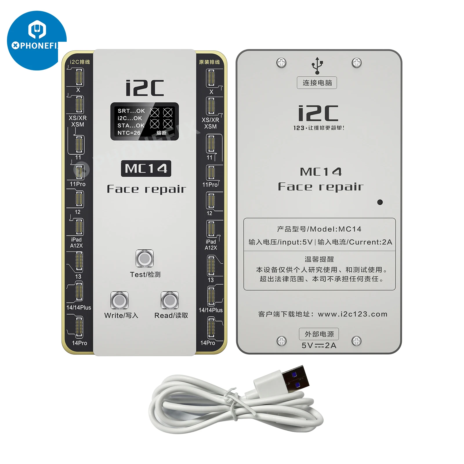 

I2C MC14 не требуется пайка, прибор для ремонта точечной матрицы для IPhone - 14ProMax Mini, внешняя точечная матрица, гибкий кабель, лицевой чип