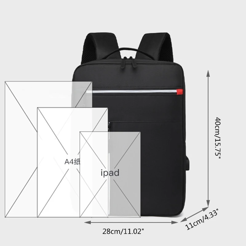 Durable Backpack for Men Large Capacity Laptop Backpack with USB Charging Port for Business School and Travel
