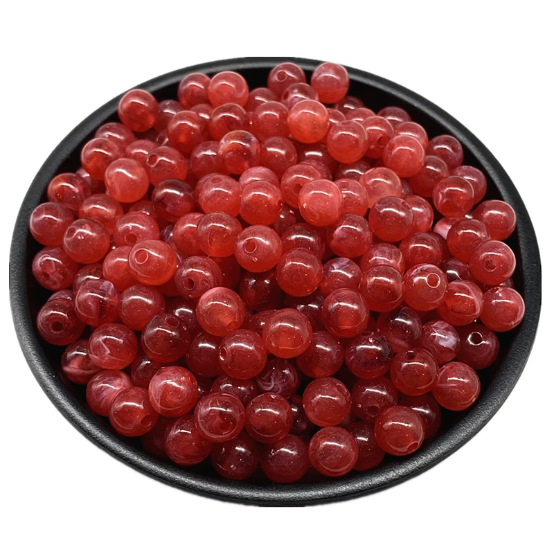 Colorful Acrylic Round Beads for Jewelry Making and DIY Accessories