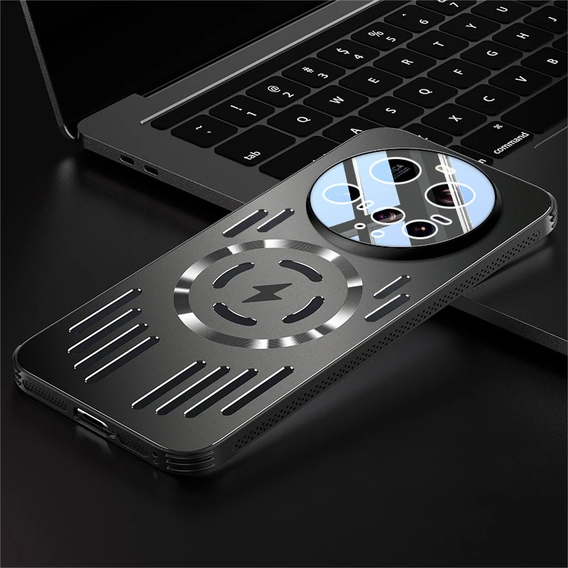 Premium Metal Heat Dissipation Magnetic Shockproof Case - Aluminum Alloy Hard Cover