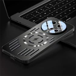 Premium Metal Heat Dissipation Magnetic Shockproof Case - Aluminum Alloy Hard Cover - Xiaomi 14 Pro (Black)