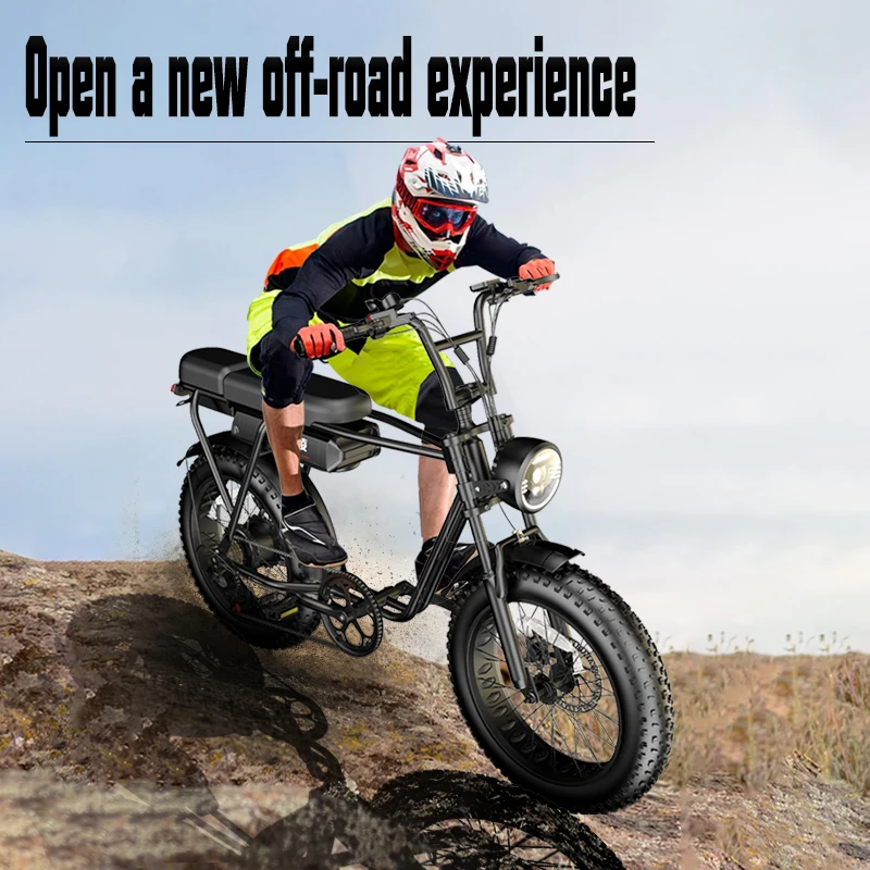 20 Inch Electric Bicycle 30AH 500W 48V Adult Mountain Ebike Men's Road Hydraulic Oil Brake Dual Shock Absorber with Battery