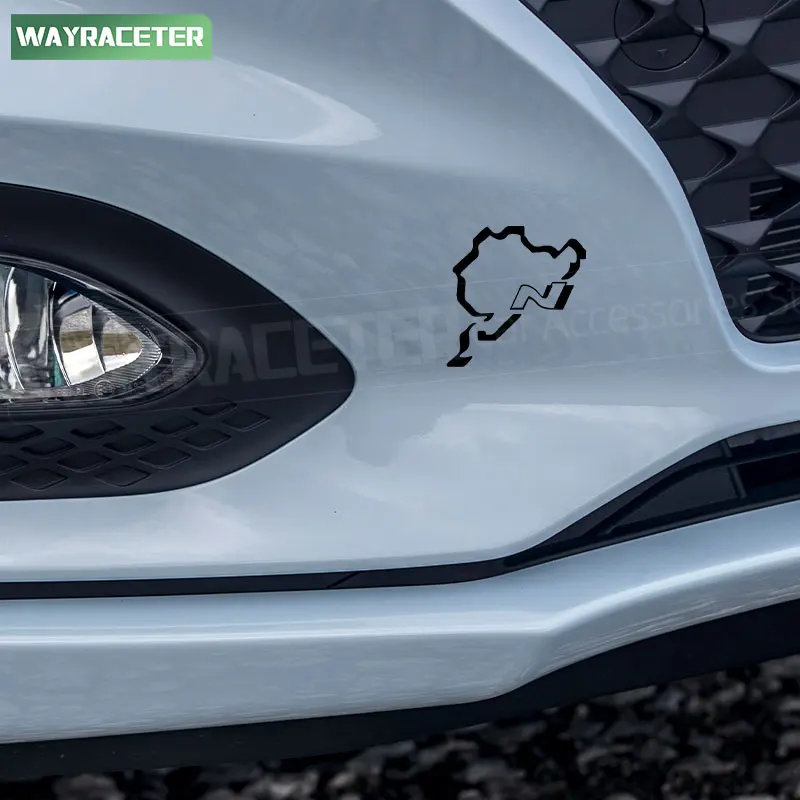 1 Pc N Line Performance Nürburgring Sticker Side Fender Window Decal For Hyundai i30 i20 Tucson Elantra Veloster Kona Sonata