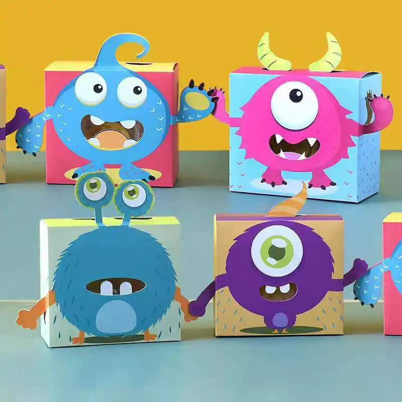 Decorazioni Di Compleanno Per Bambini Bomboniere Sacchetto Regalo Di Cartone Animato Di Halloween Con Manico Per Baby Shower Candy Box Cookie Monster 