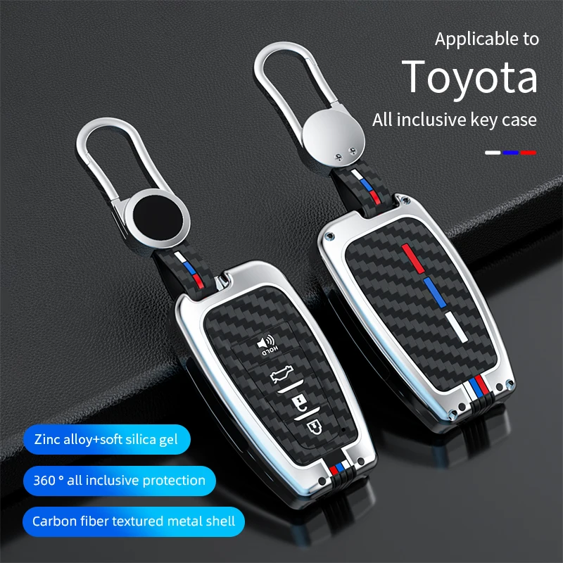 Car Key Case Shell Cover 2 3 4 Button for Toyota Highlander Camry CHR ...