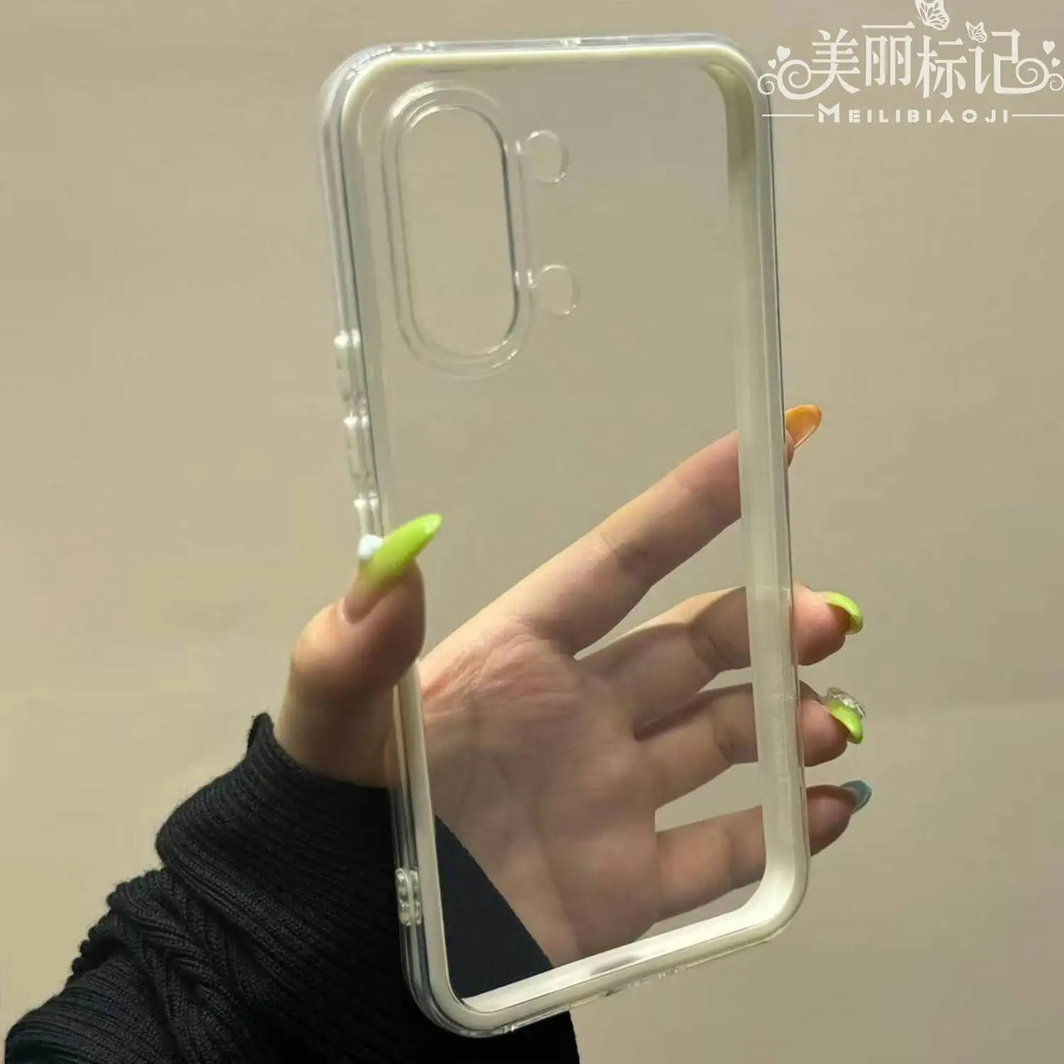 Deluxe 2-in-1 Silicone Clear Frosted Soft Shell Phone Case - Skin Friendly