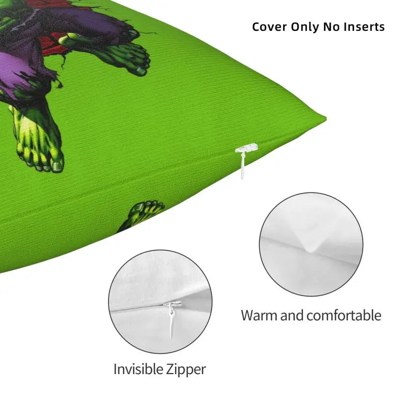 Custom Luxury Hulk Superhero Cushion Covers 45x45cm Soft Throw Pillow for Car Square Pillowcase 3