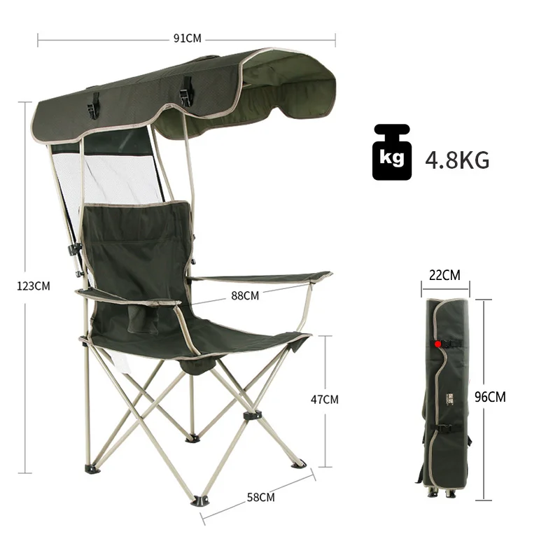 Outdoor Camping Folding Chair Beach Awning Fishing Chair Camping Equipment  Camping Equipment - AliExpress