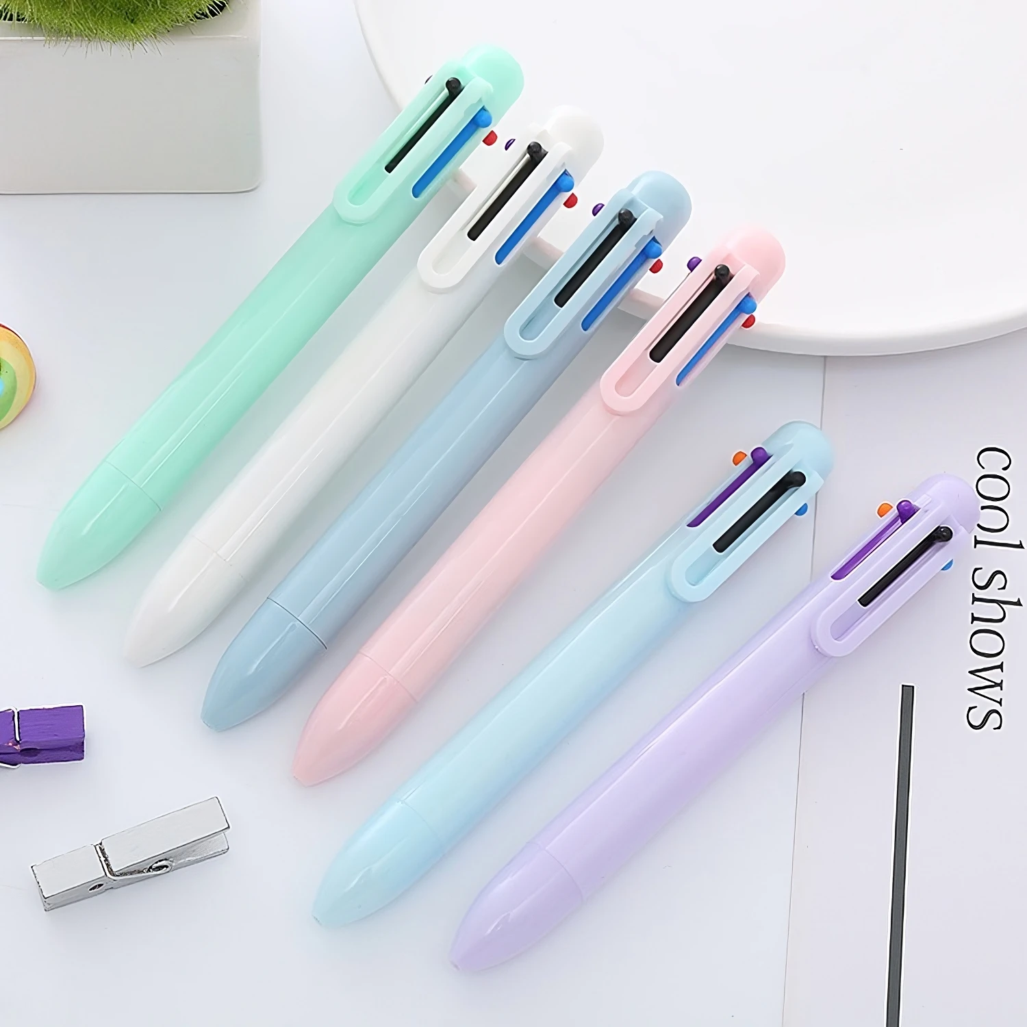 

Creative 6 Color Ballpoint Pen Ins Student Stationery