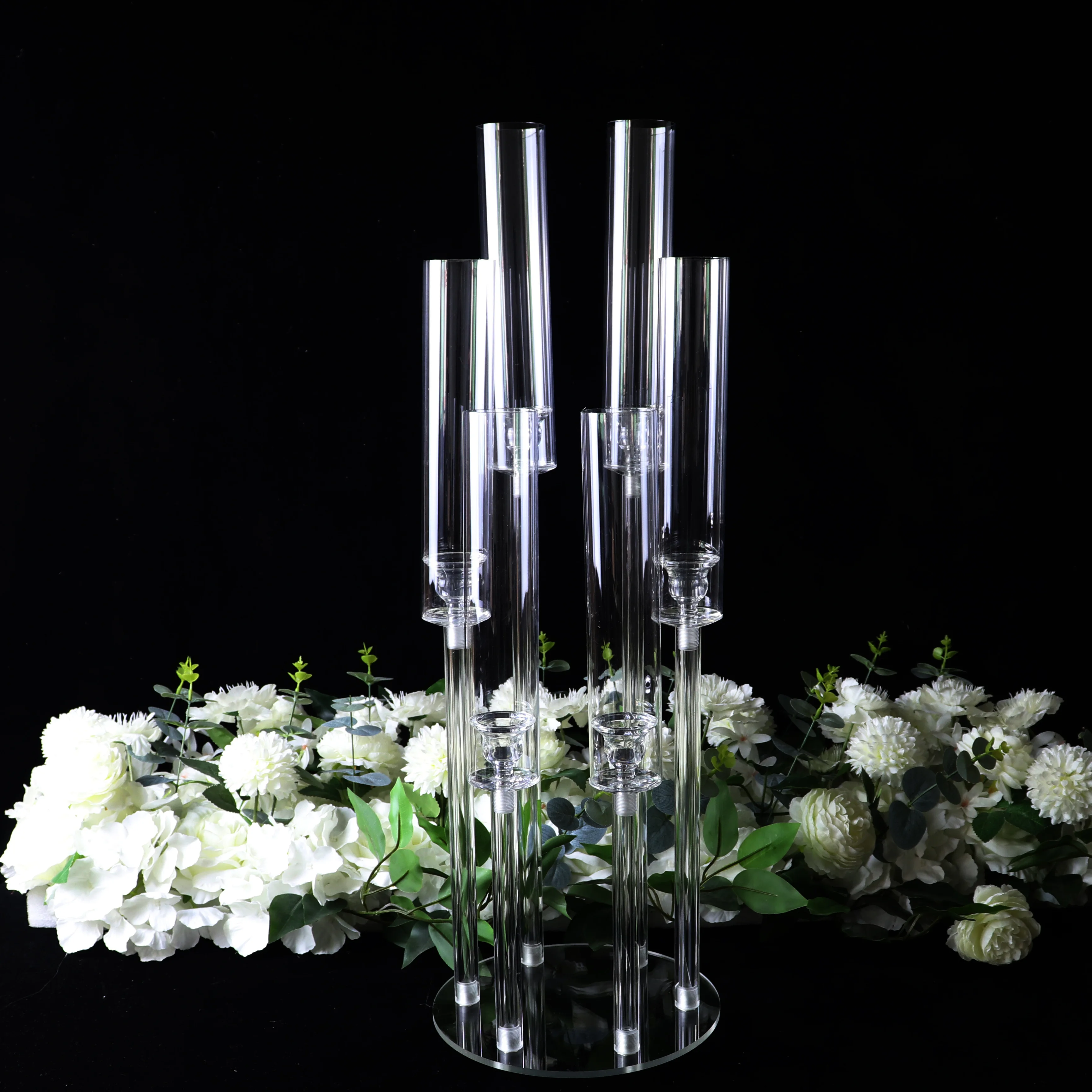 Glasseam Portacandele con Anelli per Candele: Set di 8 Portacandele Votive A Coste, Mini
