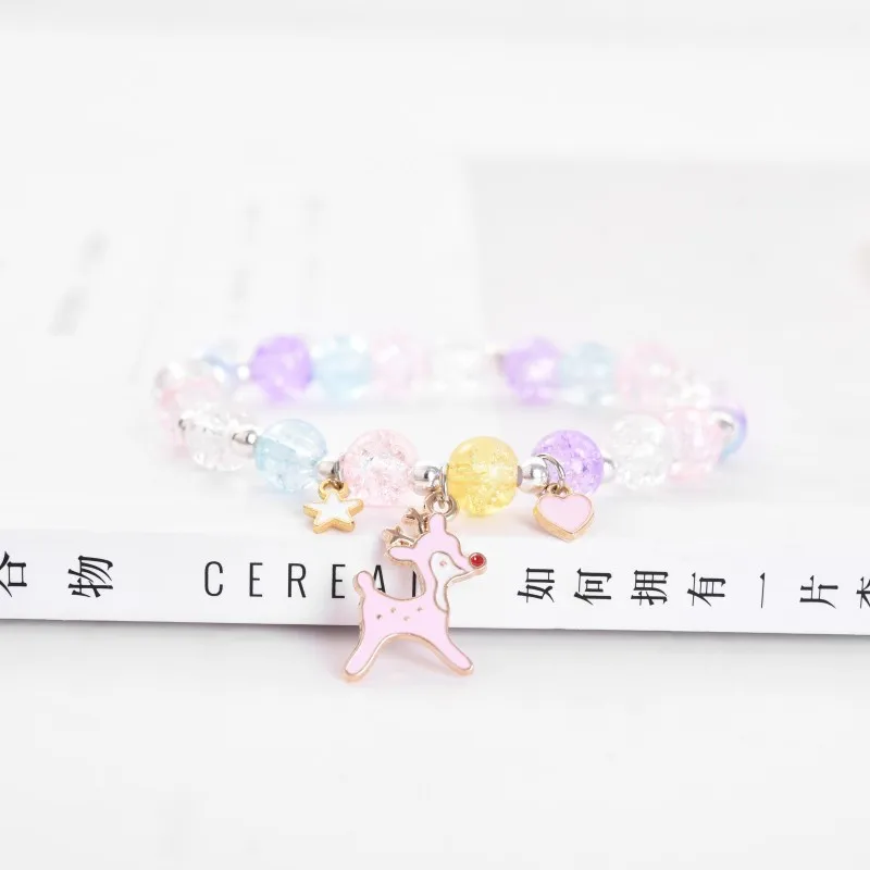 Neue Mond Sterne Bunte Kristall Perlen Armband Für Frauen Böhmischen Kaninchen Katze Tier Handgemachte Elastische Seil Mode Schmuck – Detail 4