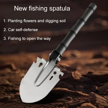 1PC Multi-function Garden Soil Loosening Shovel Spade Tool Engineer Shovel Outdoor Travel Camping Shovel Vehicle Self Driving T