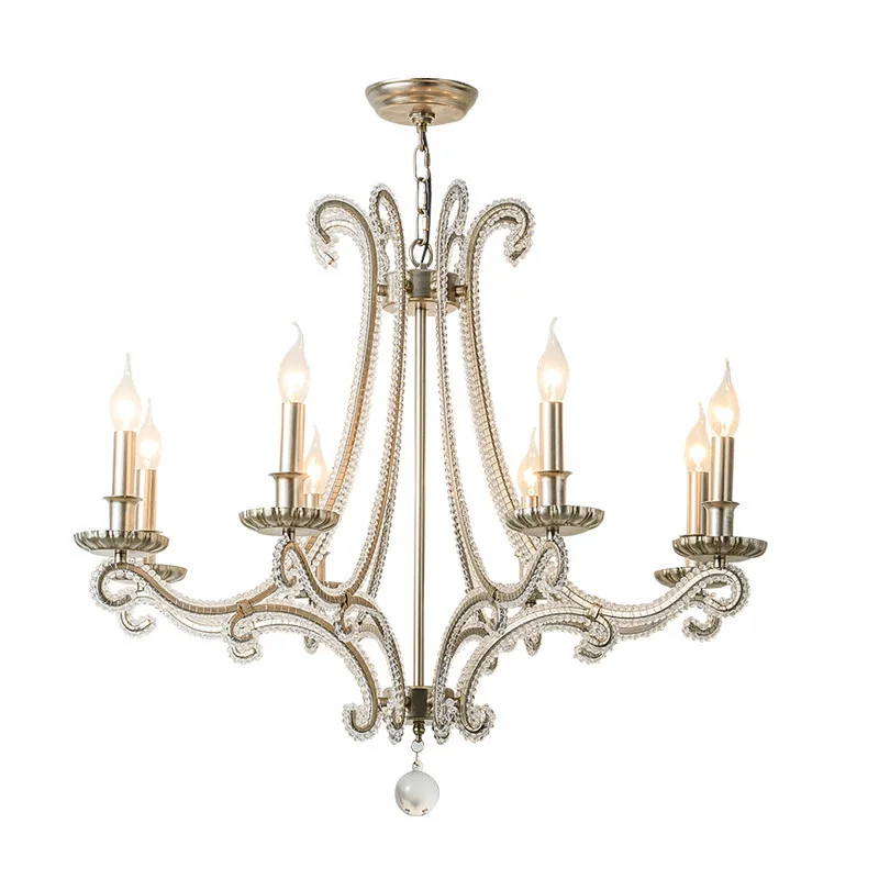 

American Crystal Chandelier LED Ndoor Lighting Fixtures Dining Room Lamp Home Decor E14 Hanging Lamp AC85-265V
